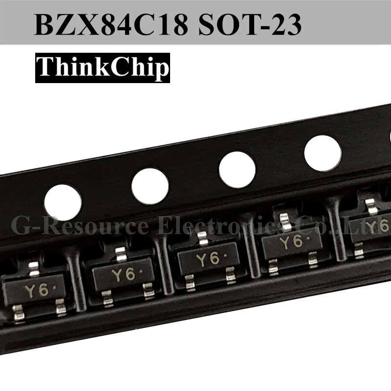 (100pcs) BZX84C18 SOT 23 BZX84 18V SOT23 SMD Voltage stabilized diode