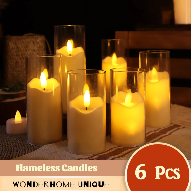 Flameless Led Tea Light Candles Electric Candles Tealight Lamp 6pcs