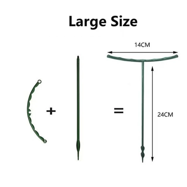 2/4/6 db Műanyag Növényi Tartó Beltéri Virágnövény Szőlőmászó Tartókészlet Halom Keret Üvegházhatású Elrendezés Félkör Rögzített Rúd - Image 5