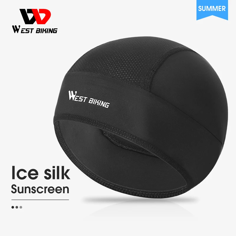 WESTBIKINGBicycleCapsWomenMenSummerIceSilkHelmetLinerMTB