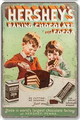 Vintage Delicious Chocolate Bar Cake Metal Tin Signs Retro Wall Decor Dessert House Bakery Chocolate Metal Plaque  8 X 12 Inch