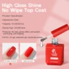 2pcs 15ml No Wipe Glossy and Matte Top Coat Soak Off Nail Gel Varnish for Starter Home Salon Nail Art Design Manicure Pedicure 3