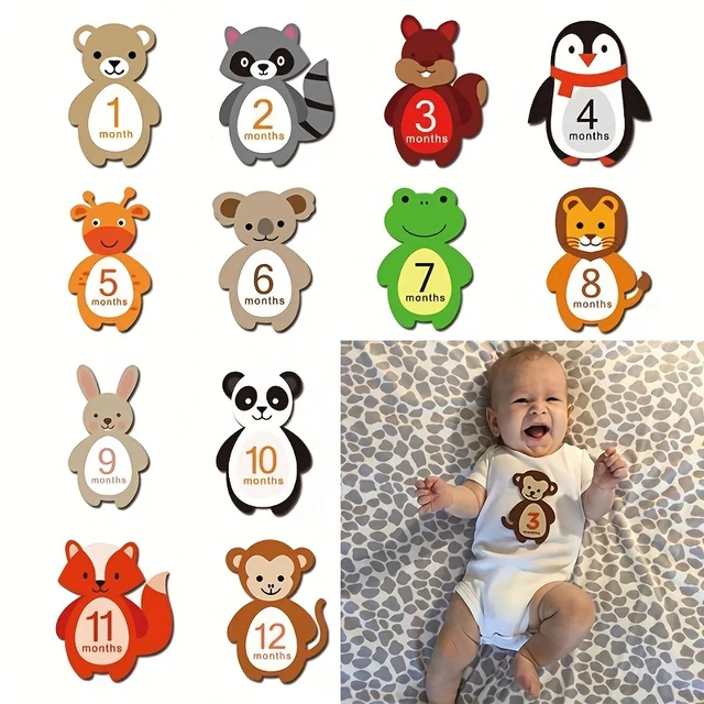 Baby Monthly Milestone Stickers Boy - Baby Milestone Stickers Boy - Baby  Monthly Stickers Boy - Baby Month Stickers for Baby Boy - Baby Months of  The Year Stickers - Newborn Monthly Baby Stickers 