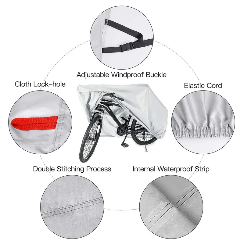 Waterproof Bike Cover Heavy Duty XL Bicycle Covers UV Rain Snow Dust For Mountain Road Electric Bike Outdoor Storage