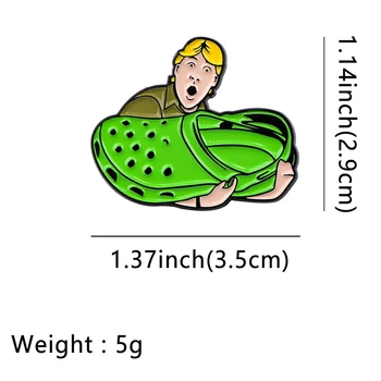 Funny Boy Enamel Brooch Pin 4