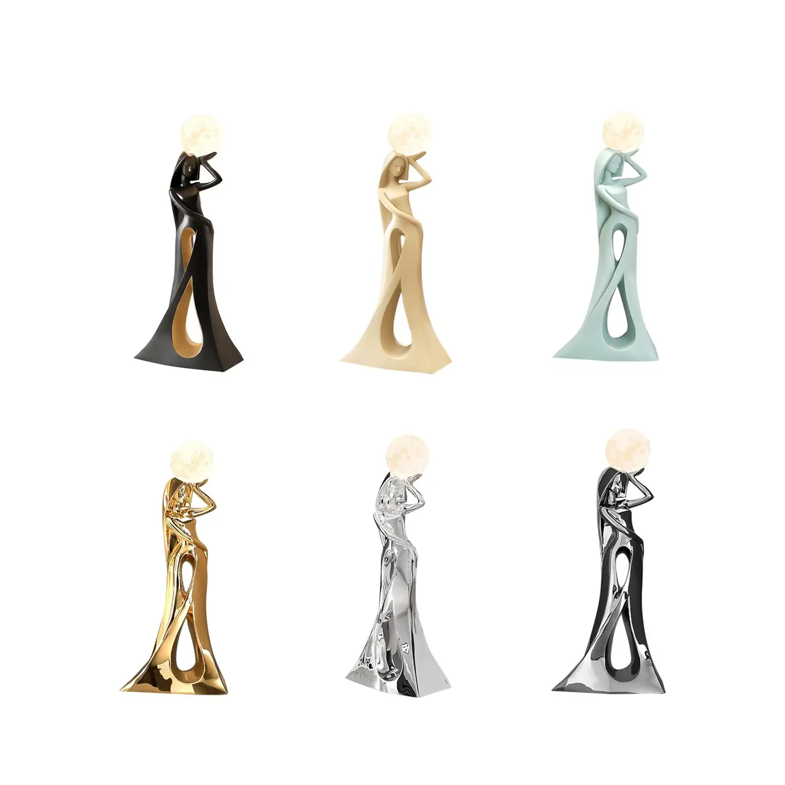 Abstract Figurine with LED Character Crafts Decorative Creative Night Light
