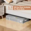 Foldable Under Bed Storage Bins with Lid, Under Bed Shoe Storage with Clear Window & PU Leather 5