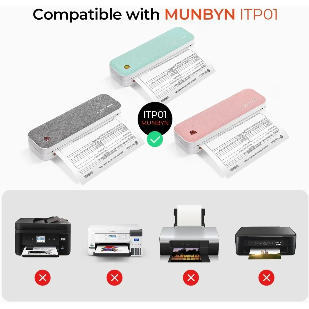 4 Rotoli Carta Termica A4 Per Stampante Portatile - Senza BPA, Asciugatura Rapida, 116 Fogli Totali - Foto 3