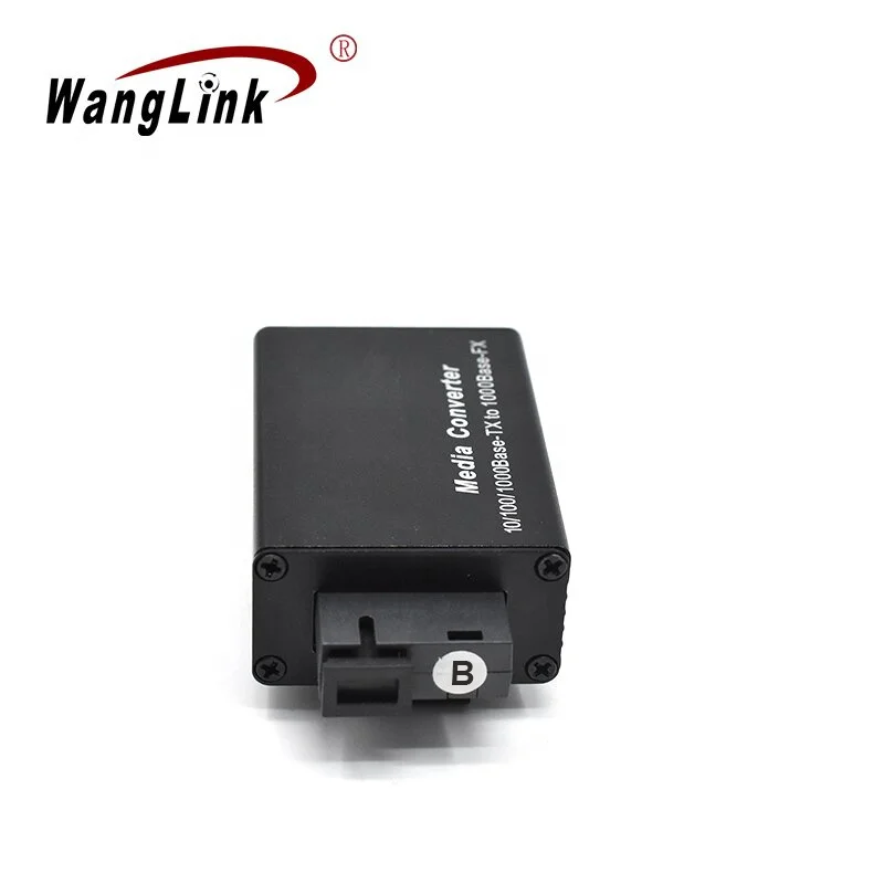 Wanglink-Rail-type Mini FTTH Fiber Optical Media Converter, Single Fiber SC Port, 20km, 1 Pair