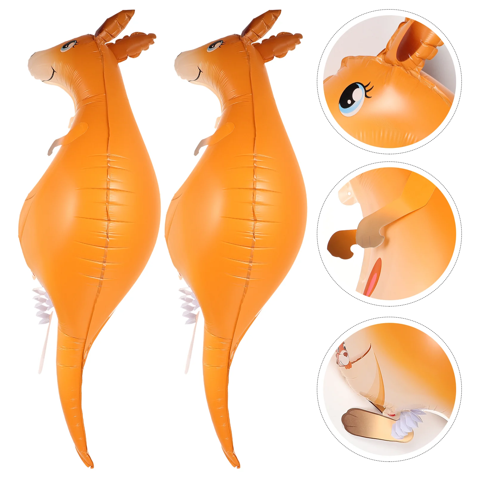 

2pcs Walking Animal Balloons Adorable Foil Balloons Decorations for Kids Birthday Party (Kangaroo)