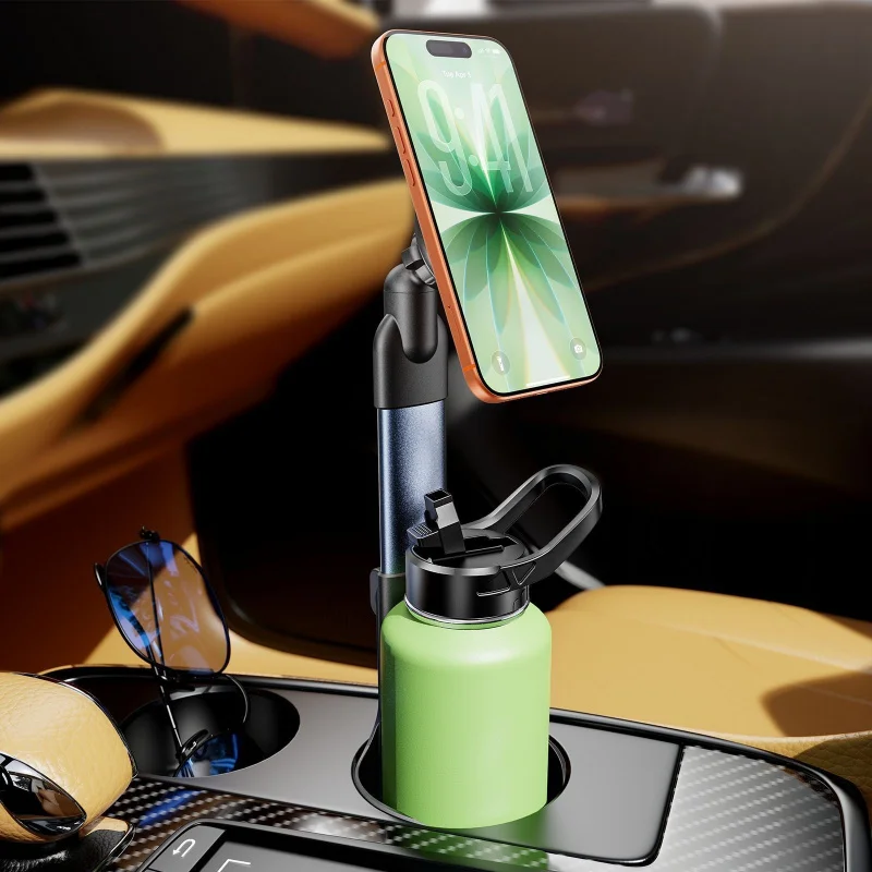 Metal retractable cup holder bracket, aluminum alloy rod flat bracket, multifunctional universal bracket for car cup holders