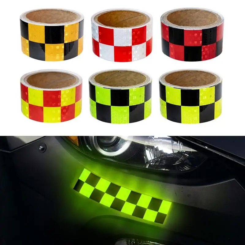 

car reflective sticker Waterproof Crystal color grid Automotive body Stickers Durable Reflective Checkered Tape For Cars Sticker