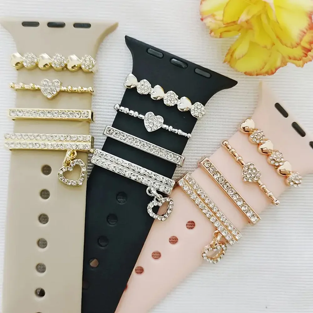 Glamorous Crystal Alloy Watch Band Charms - Sparkling Accent