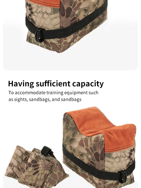 Bolsas Tácticas Para Rifle DETECH - Delantera Y Trasera, Rellenables, Oxford 600D, Tiro Y Caza