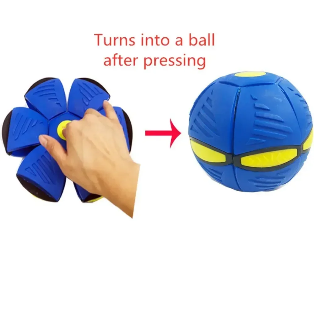 Kids Outdoor Fun Toys for Boys Girls Flying Saucer Ball Magic Deformation UFO with NO Led Light Flying Toys Decompression Gift 6