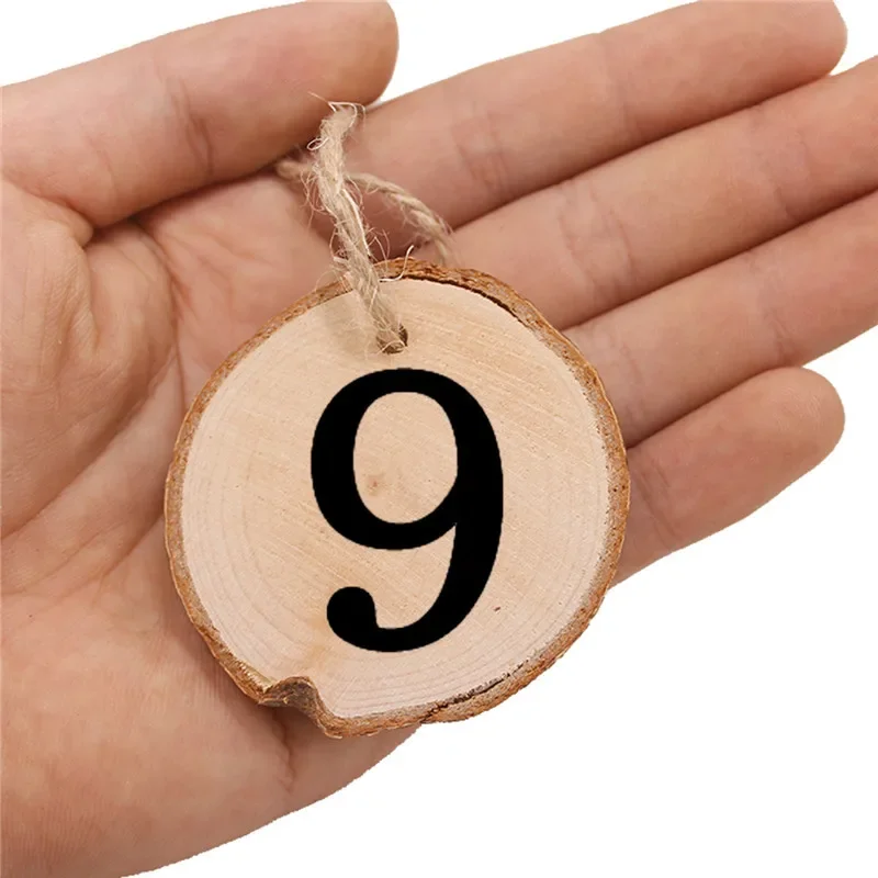 

Numbers Wooden Hanging Set Rustic Ornament Figure Card Table Number Digital Seat Decor Wedding Party Supplies