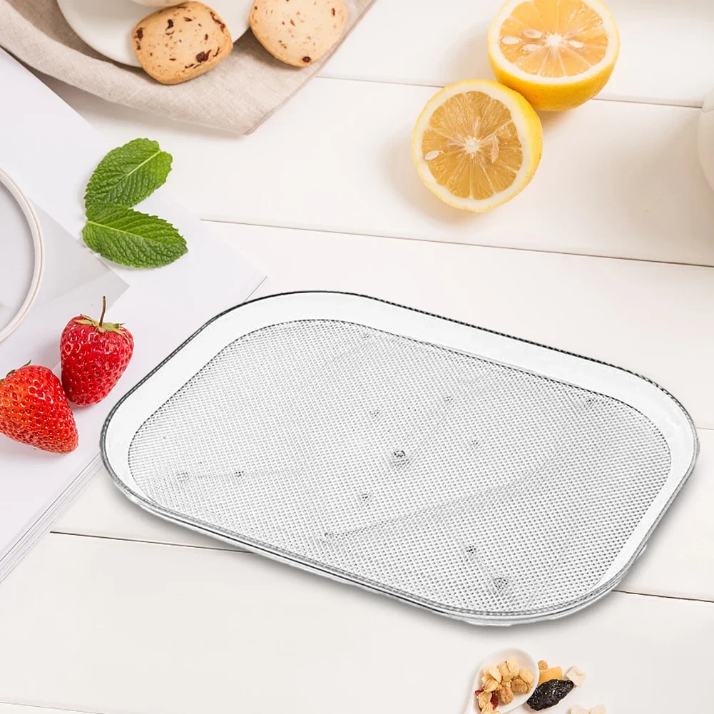 Turntable Organizer Lazy Susan Refrigerator 360 Rotatable Rectangle Storage Rack Kitchen Cabinet