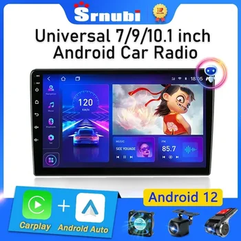 Srnubi 자동차 라디오 멀티미디어 비디오 플레이어, 네비게이션 GPS 9, 10 인치 스테레오 헤드 유닛, 닛산, 기아, 혼다, 도요타용, 안드로이드 12, 2 딘