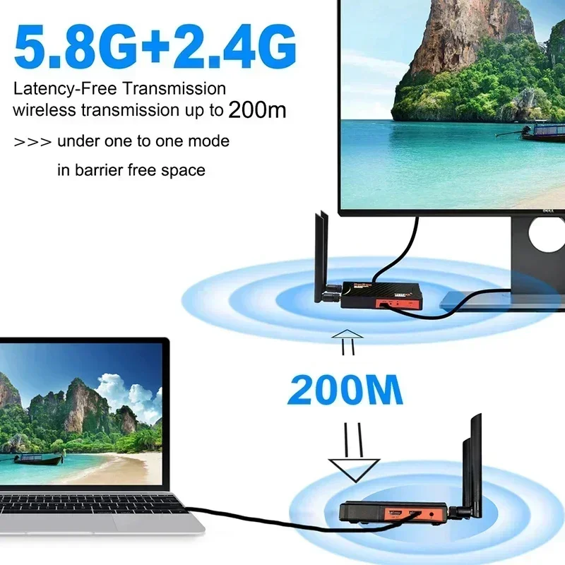 Kit HDMI Wireless 4K | Trasmettitore E Ricevitore | Fino A 150m Di Portata | Per TV, Proiettori, Laptop - Foto 9