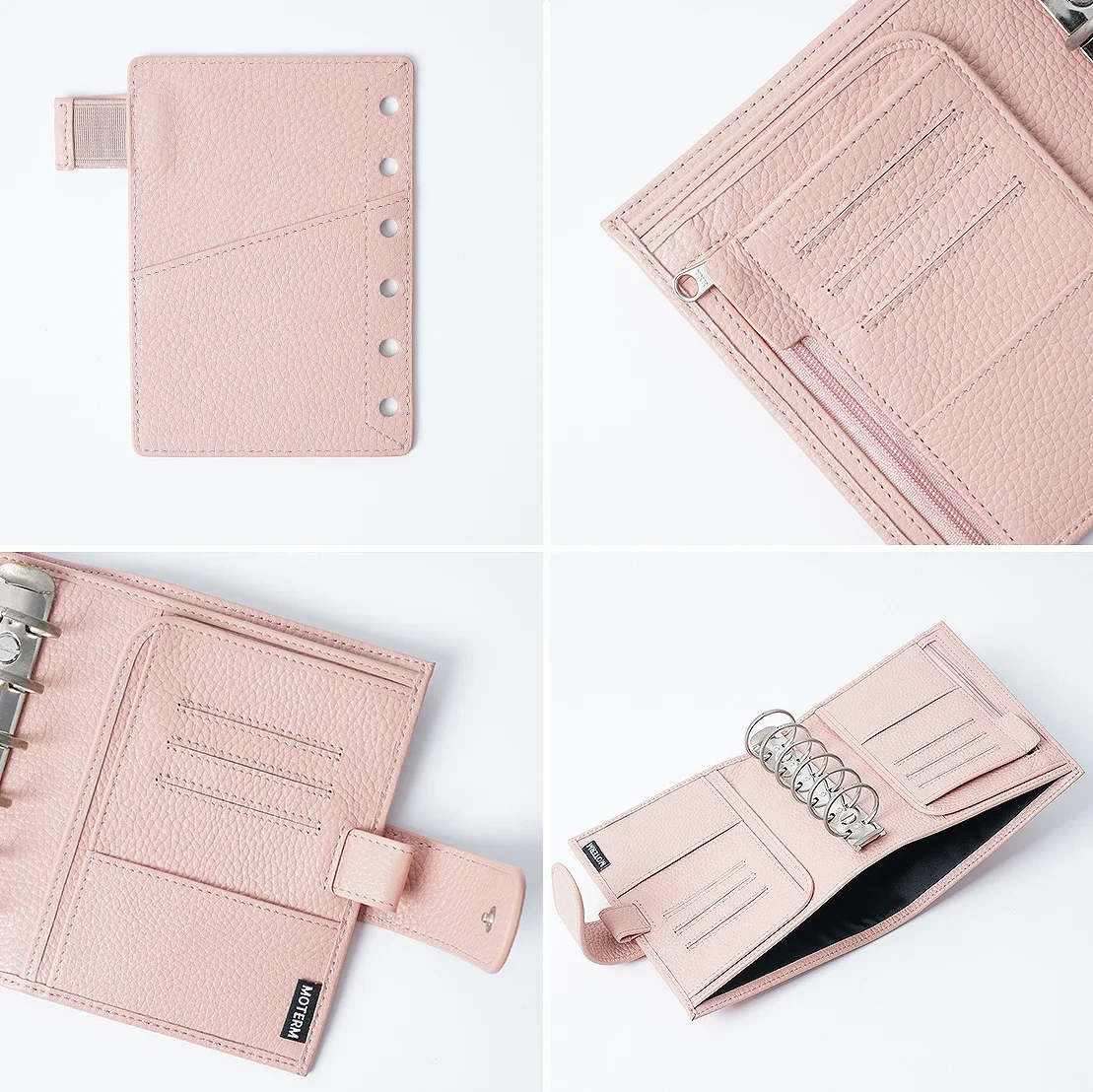 Moterm Luxe 2.0 Series Pocket Size Planner Pebbled Grain Leather A7 Notebook with 30MM Ring Mini Agenda Organizer  Diary Notepad 3