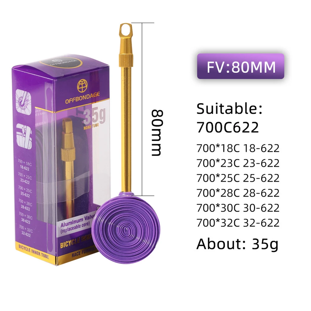 

Road Bike Ultra-light Inner Tube 700C TPU Puncture Resistant Portable Tires French Mouth Inner Tube 35g MTB Bike Tyre