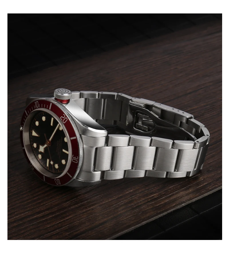 22mm Solid Stainless Steel Watchband For Tudor Black-Bay 79230 79730 Heritage Chrono Watch Strap Wrist Bracelet On No Rivet