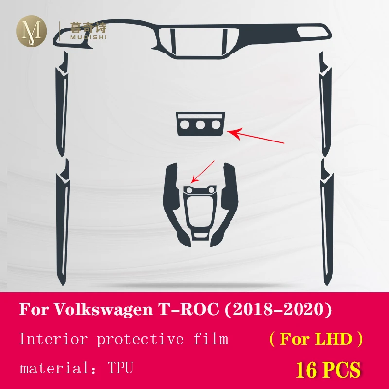 Streifen Motorhaube, transparent für VW T-Roc T-Roc ( ab 01/22) Typ A1  1.Facelift, T-Roc ( ab 01/22) Typ A1 1.Facelift, T-Roc, VW