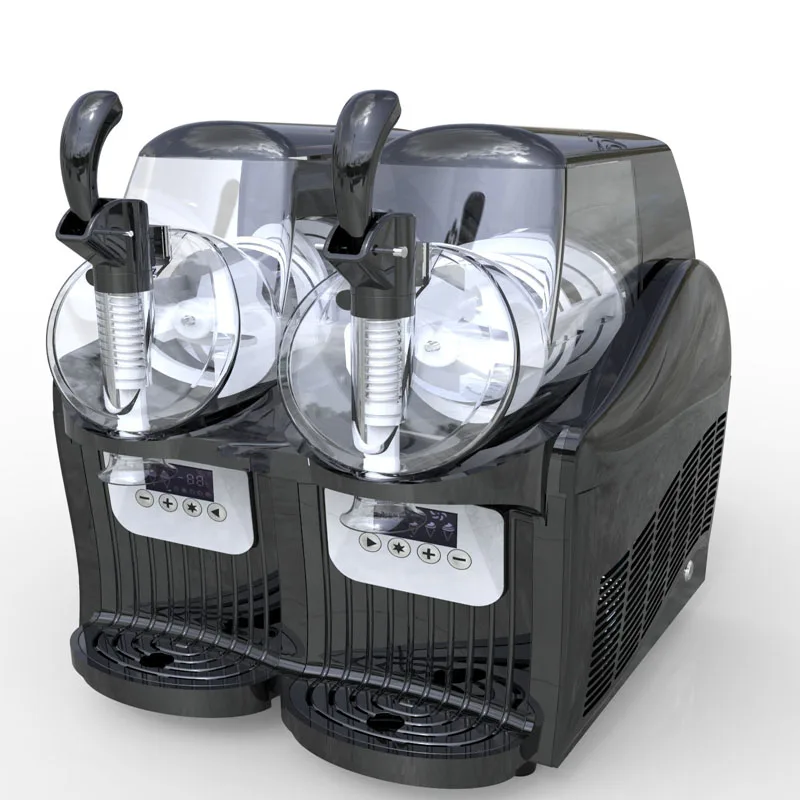 Slush Machine Double Groove Snow Melting Machine Snow Mud Ice Cold Drink Machine Double Tank Slush Ice Cream Machine
