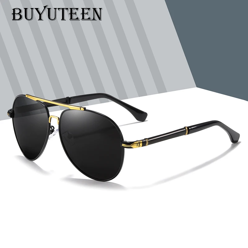 

BUYUTEEN Brand Vintage Pilot Polarized Sunglasses Men Classic Coating Lens Driving Eyewear Fishing Sun Glasses For Male/Female