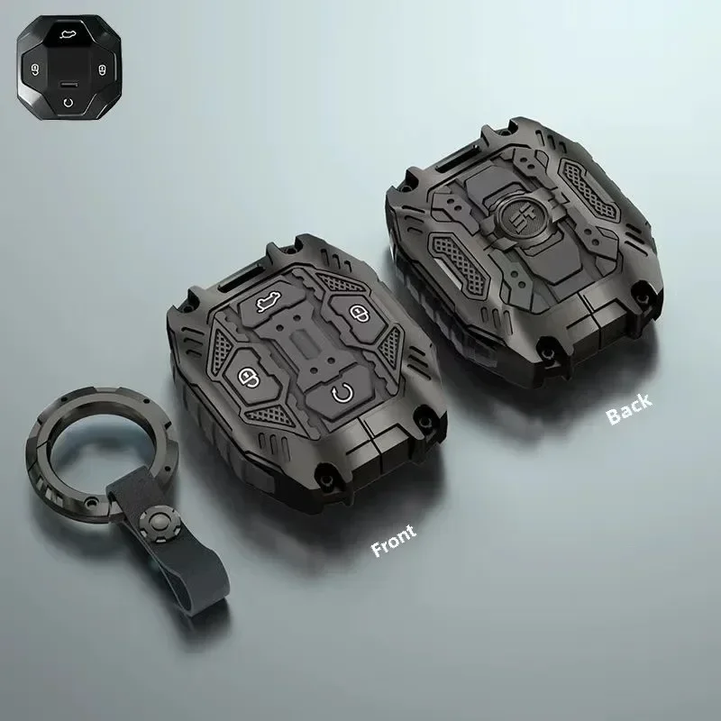 Chery Jetour Traveller Jetour T2 Keychain Leather Alloy Car Keys Accessories Key Holder Case Interior Automobiles Parts