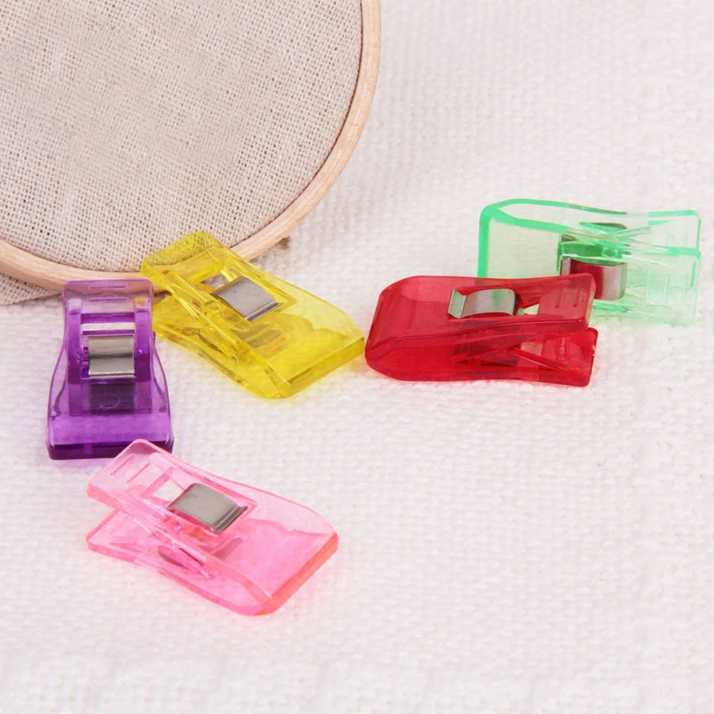 KRABALL 20/50Pcs Multi-Functional Clothing Sewing Clip Plastic Color Binding DIY Process Crochet Sewing Tool Accessories