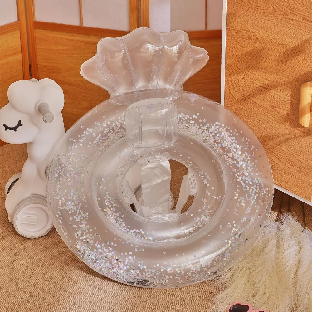 

Rooxin Clear Shell Baby Water Play Tube Swimming Ring Pool Float Seat for Children Pool Inflatable Toys Rubber Ring Swim Circle