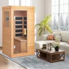 Infrared Sauna 1 Person, Full Spectrum Infrared Sauna for Home,  with 4 Heater Panels, Indoor Dry Sauna 6