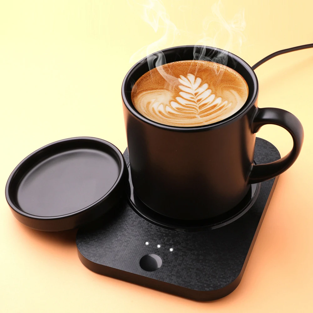Mini Portable USB Cup Warmer 3 Gear Coffee Mug Heating Coaster Smart Thermostatic Hot Plate Milk Tea Water Heating Pad Heater usb heat warmer