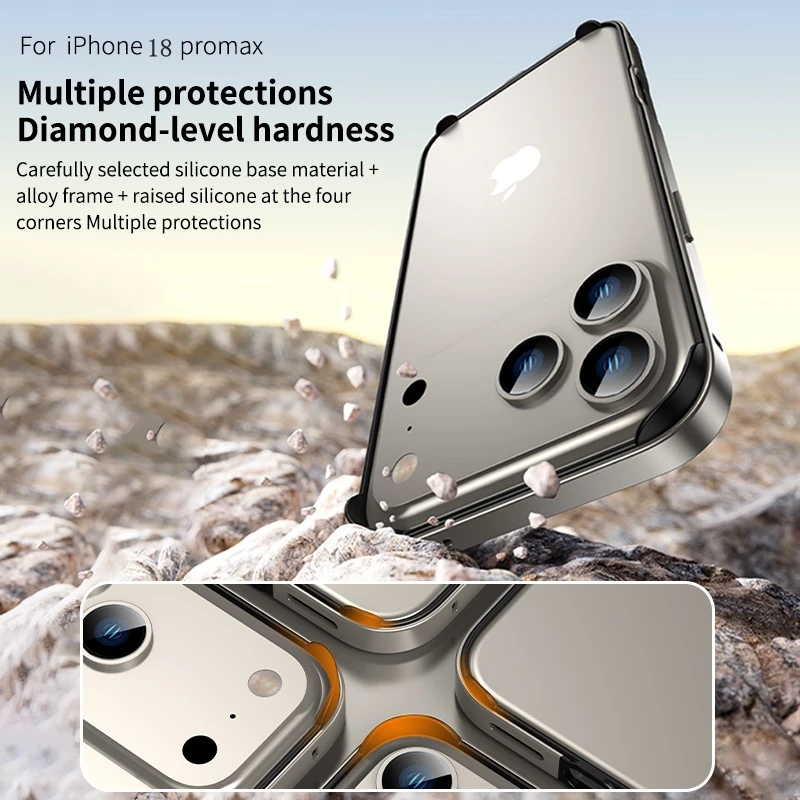 Sleek Ultrathin Aluminum Heat Dissipation Frame Case with Anti-Drop TPU Bumper