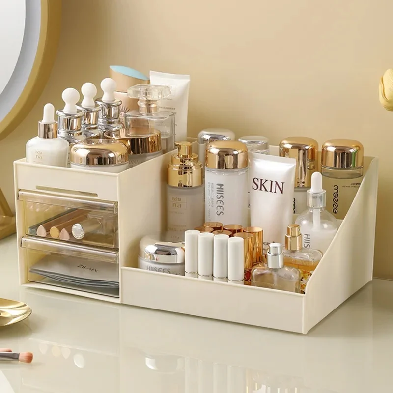Transparent Desktop Makeup Storage Box Drawer Organizer Multi Layer Cosmetic Holder for Beauty Supplies Skincare Items 6