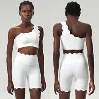 Women Summer Short Sportswear Solid Color Two Pieces Fitness Yoga Set Breathable Quick Dry Running Suit Female Workout Clothes - Image 5