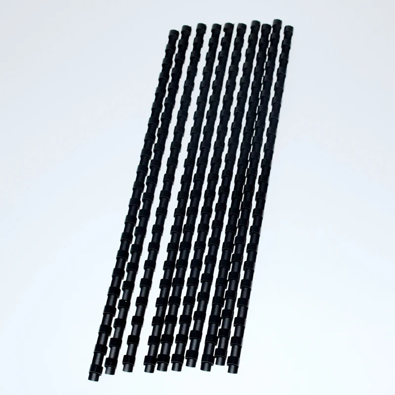 50/100PCS/BOX ReadStar PVC Black binding aprons 21 Loops 6-51mm A4 binding aprons comb rings Plastic combs plastic binding rings