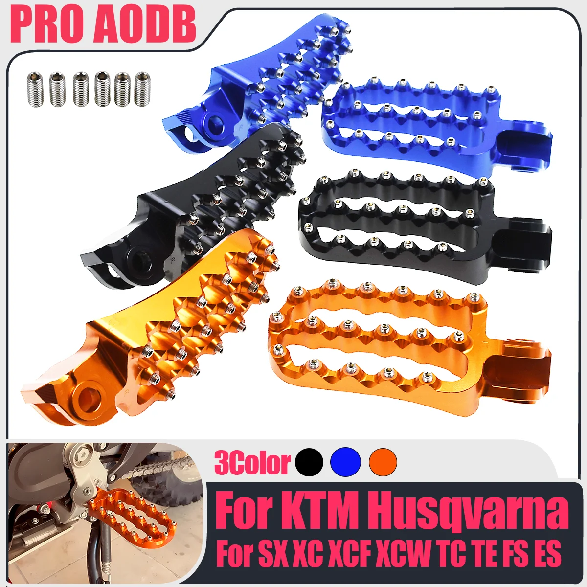 Premium Motocross Forged Foot Pegs for Adventure and Enduro Riding