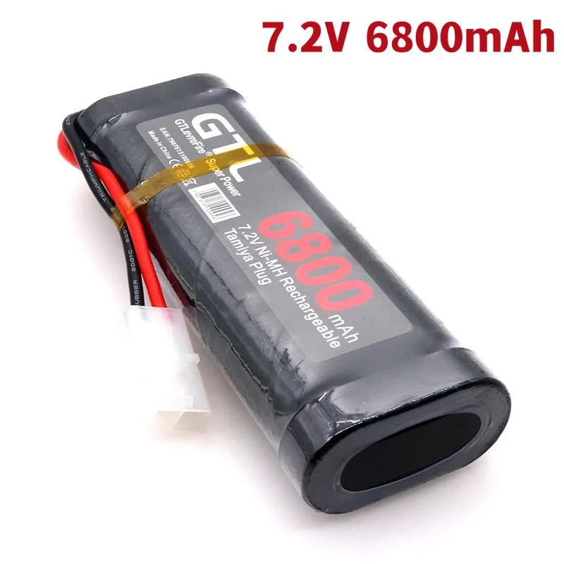 

100% New Original 7.2V Battery 6800mAh NiMH Batteries Pack For RC Car Truck Buggy Boat Tank Ni-Mh Baterias gray supper power
