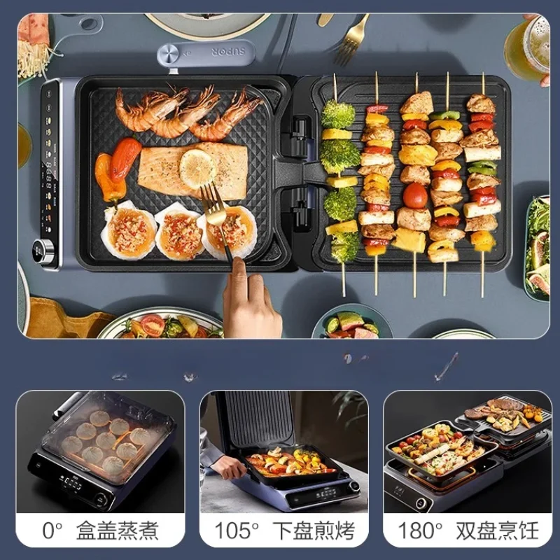 Electric Baking Pan New Griddle Double Side Heating Household Barbecue Pancake All-in-One Machine Pancake Maker Frying Pan 3