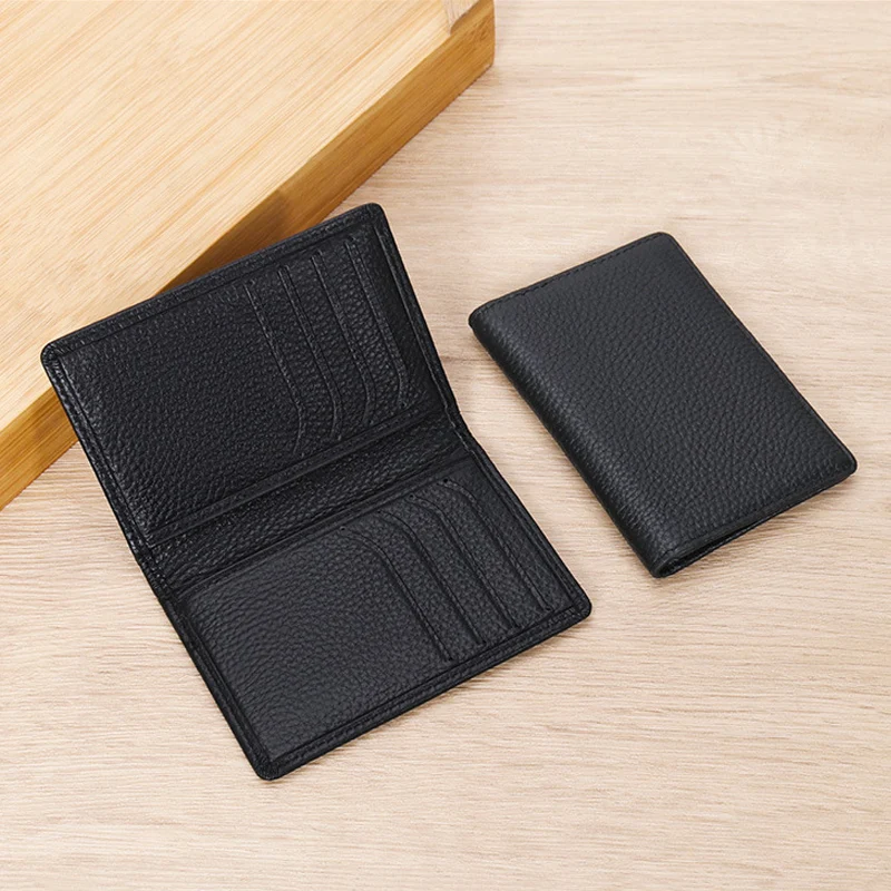 Ultra Thin Wallet Card Leather Thin Leather Wallet Rfid Cards Slim