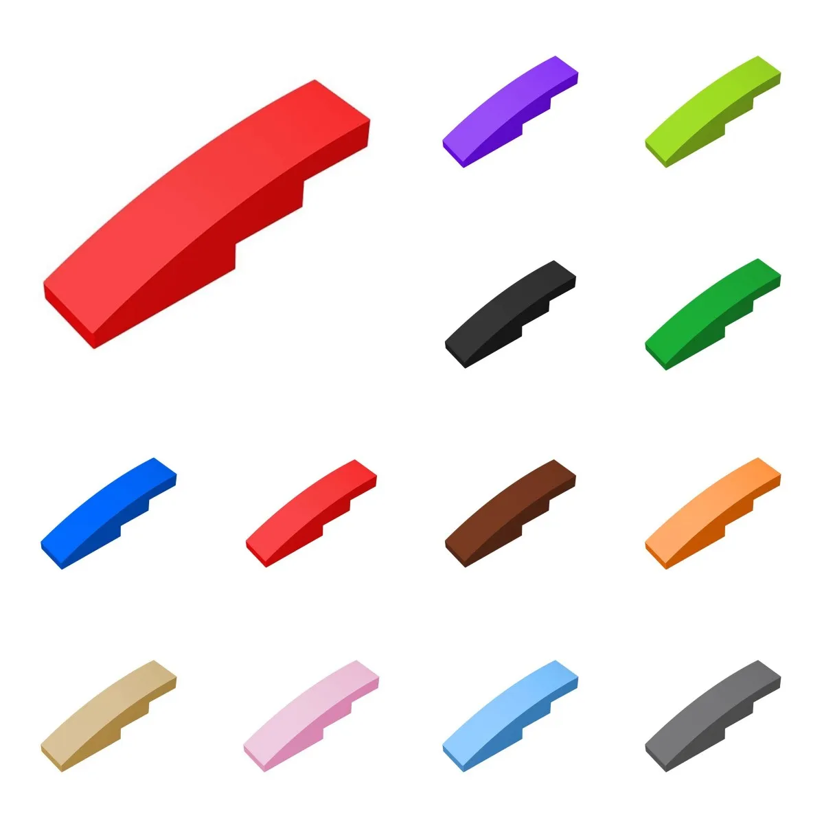 50 Stück 61678 11153 Schrägbogen 4 x 1 Bausteine Kollektionen Großpackung Modulare GBC Spielzeuge für Technische MOC DIY Bauwerke Kompatibel
