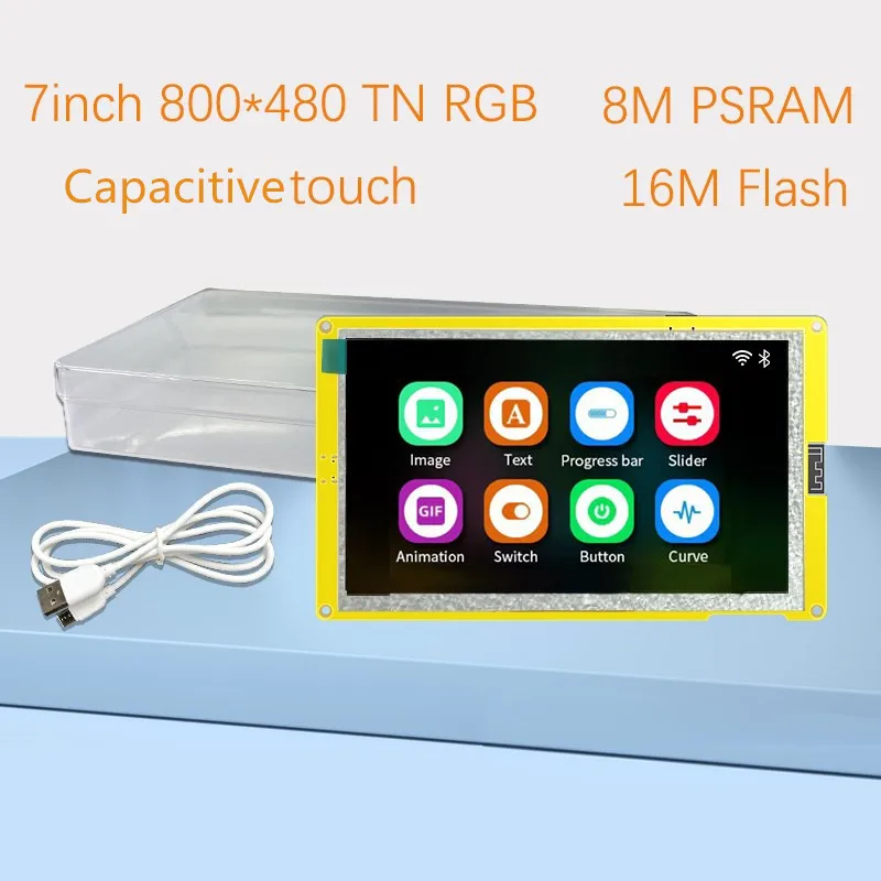 

Флэш-память ESP32-S3 HMI 8M PSRAM 16M для Arduino Lvgl WiFi и Bluetooth 7 "800*480 умный дисплей 7,0 дюймов RGB