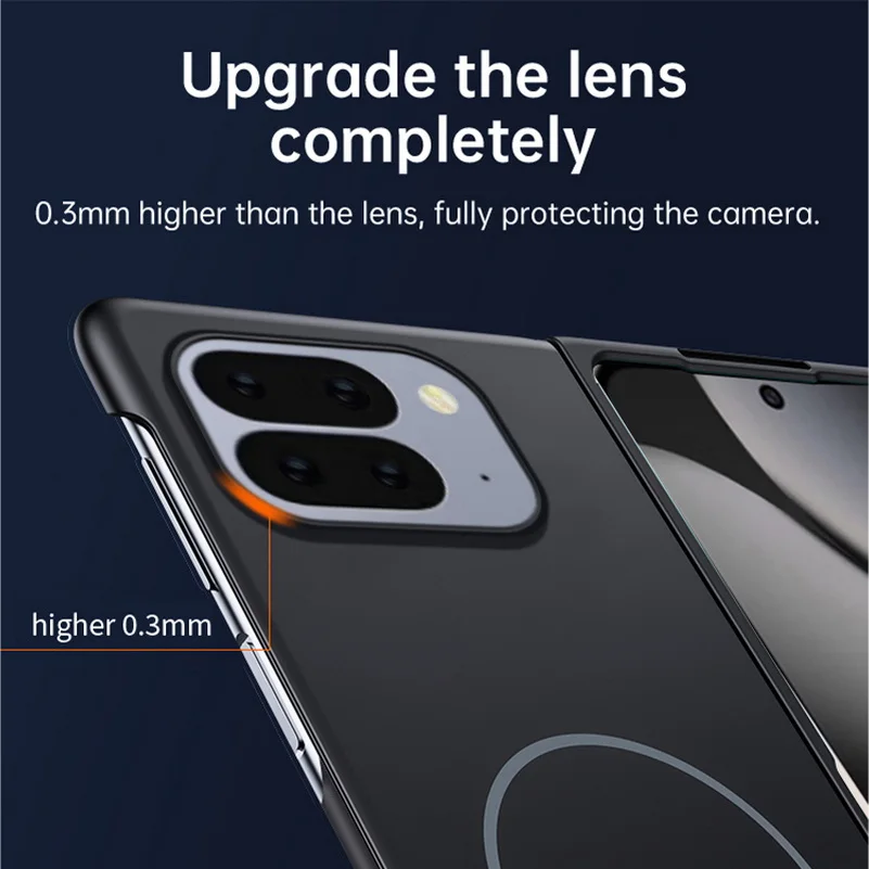 Slim Bezel-less Skin-Feel Magnetic Ring Case with Camera Protection