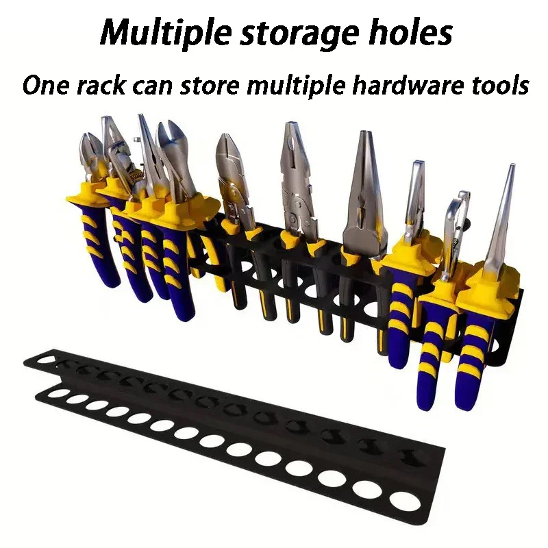 Wall Mounted Hardware Tools Organizer Rack Portable Pliers Storage Shelf Multi Hole Screwdriver Organization Hanging Bracket 4