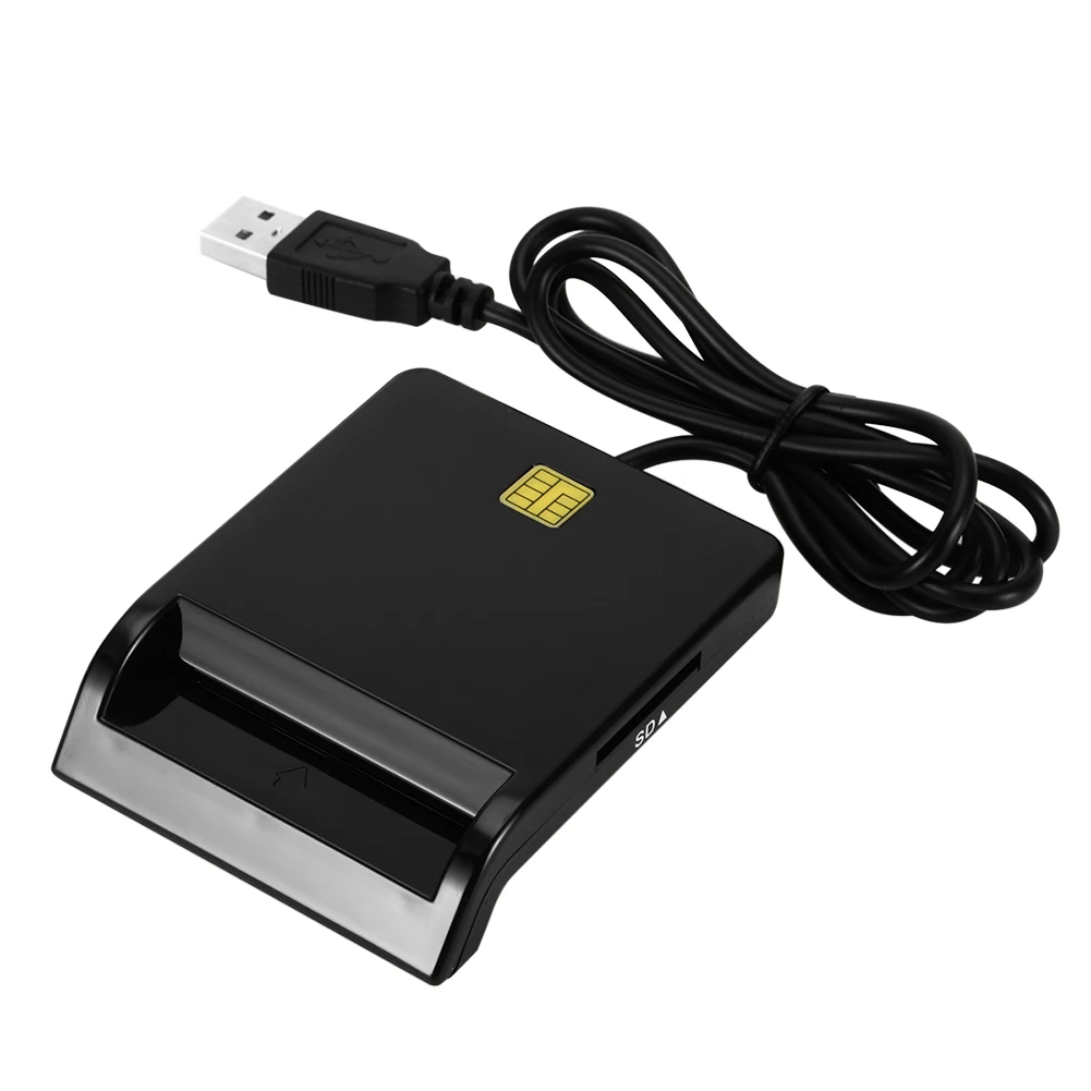 LED 표시등이 있는 USB 스마트 카드 리더, 은행 세금 DNIE ATM CAC IC ID 카드 리더, 윈도우 7, 8, 10, 리눅스용