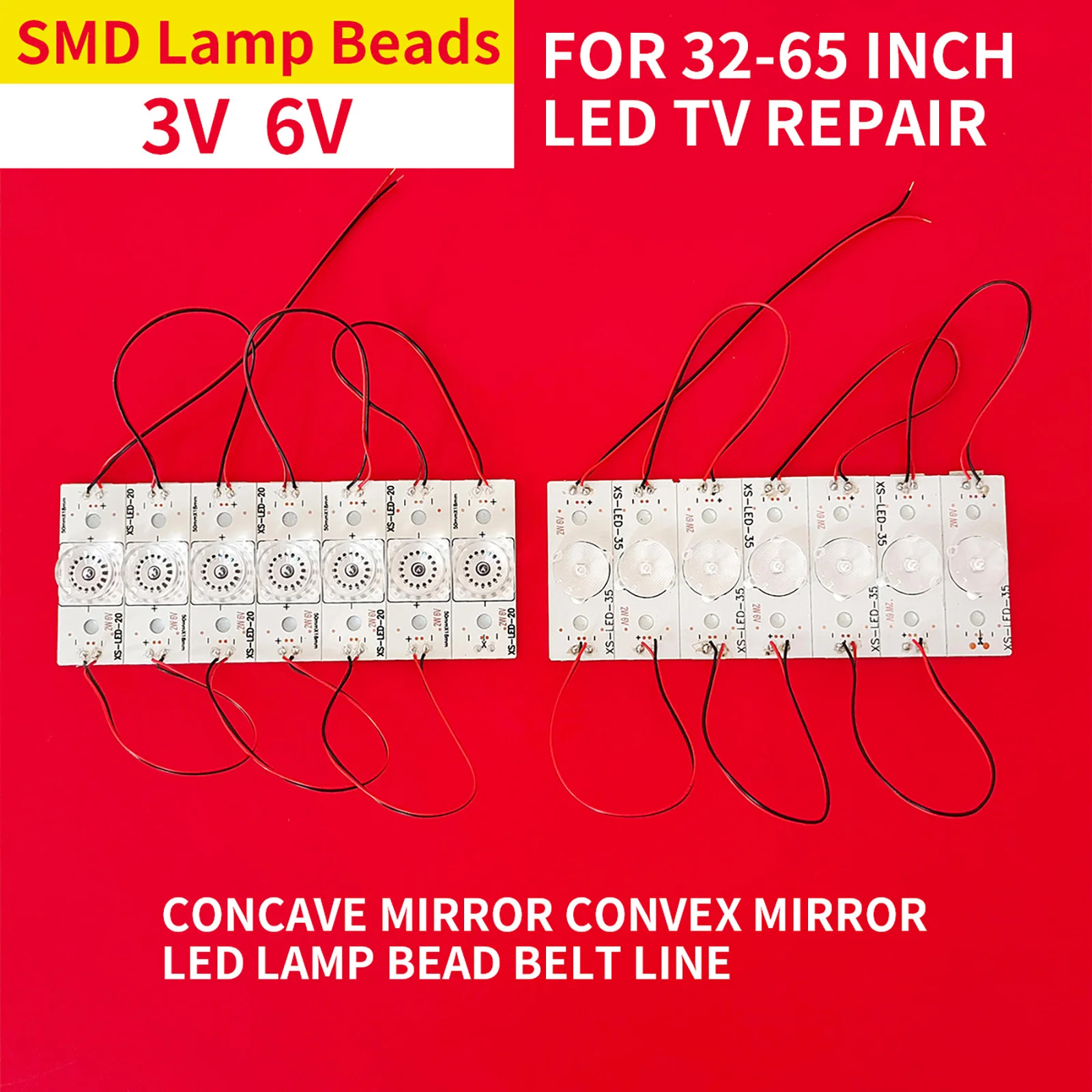 50 LED SMD 3V Para Reparación De Pantallas TV 32-65 Pulgadas - Bombillas De Fibra De Vidrio