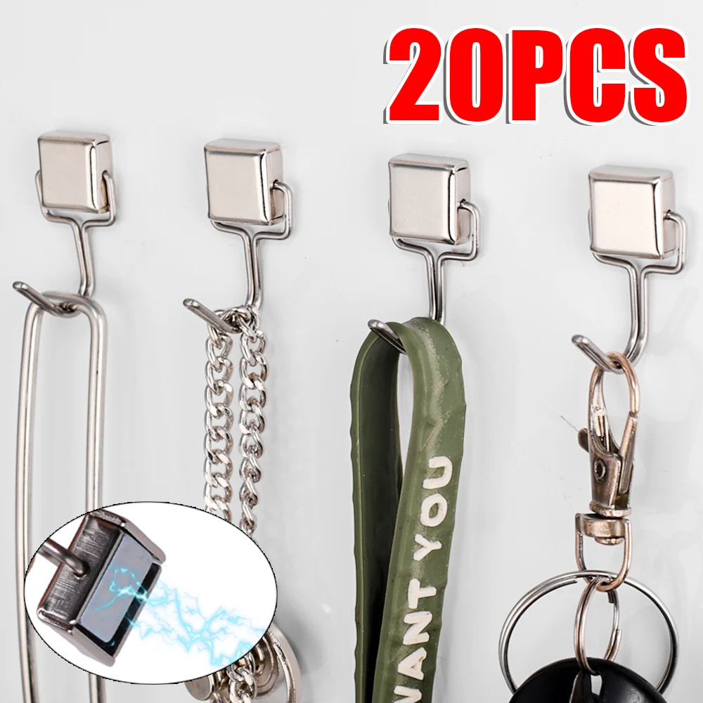 

1/20 шт., магнитный крючок для холодильника, 180 °