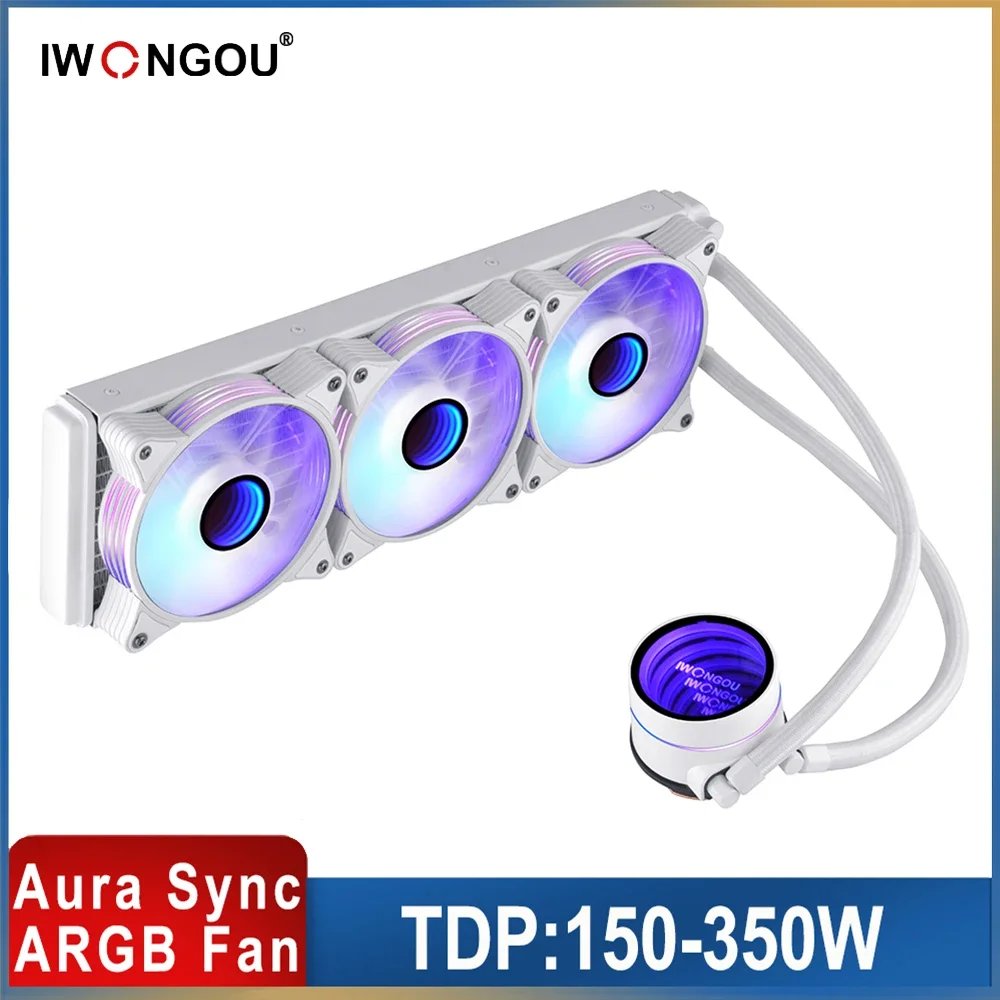 Liquid Cooler for Cpu 240mm Am4 Heatsink IWONGOU 4Pin PWM Pc Water